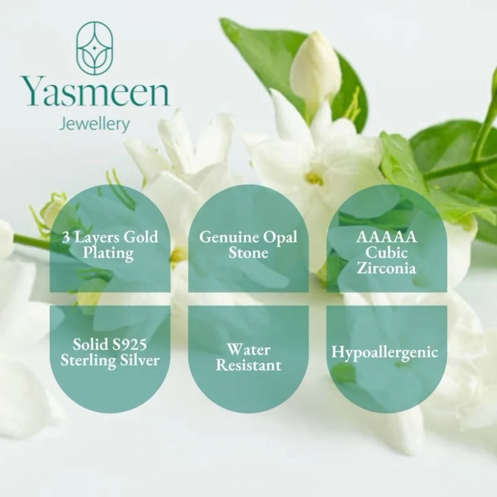 New: Gold Vermeil Evil Eye Opal Stone Pendant Ring - Picture 8 of 9